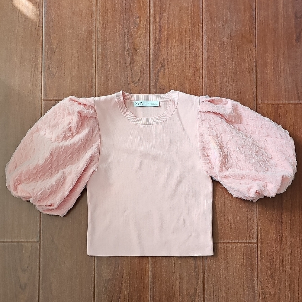 Pink Puff Sleeve Top